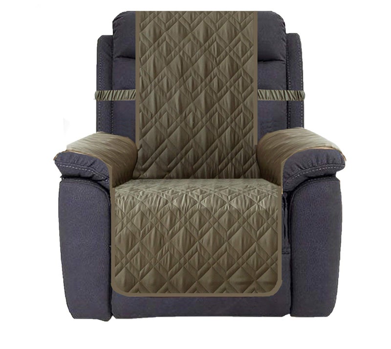 Ameritex Waterproof Nonslip Recliner Cover Stay in Place, Dog Chair Cover Furniture Protector, Ideal Recliner Slipcovers for Pets and Kids (Green, 30'') - Image 1